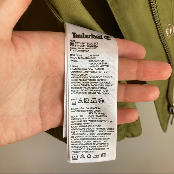 NWT Timberland Men’s M65 Mountain Jacket Green L - Picture 13 of 15